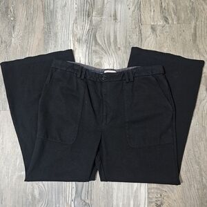 Anthropolgie Trouser Black Pants size 14 wide leg